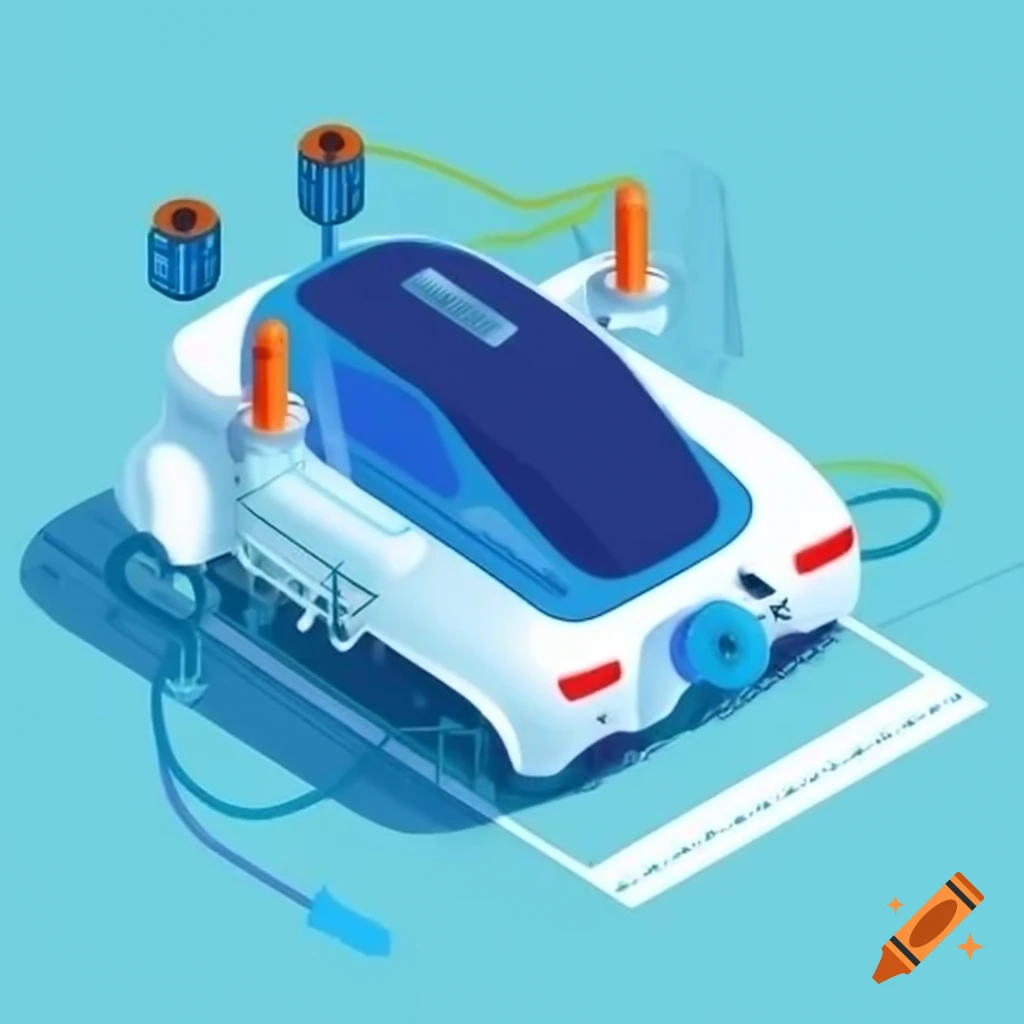 Futuristic hydrogen-powered car with embedded flexible hydrogen sensors for gas leak monitoring