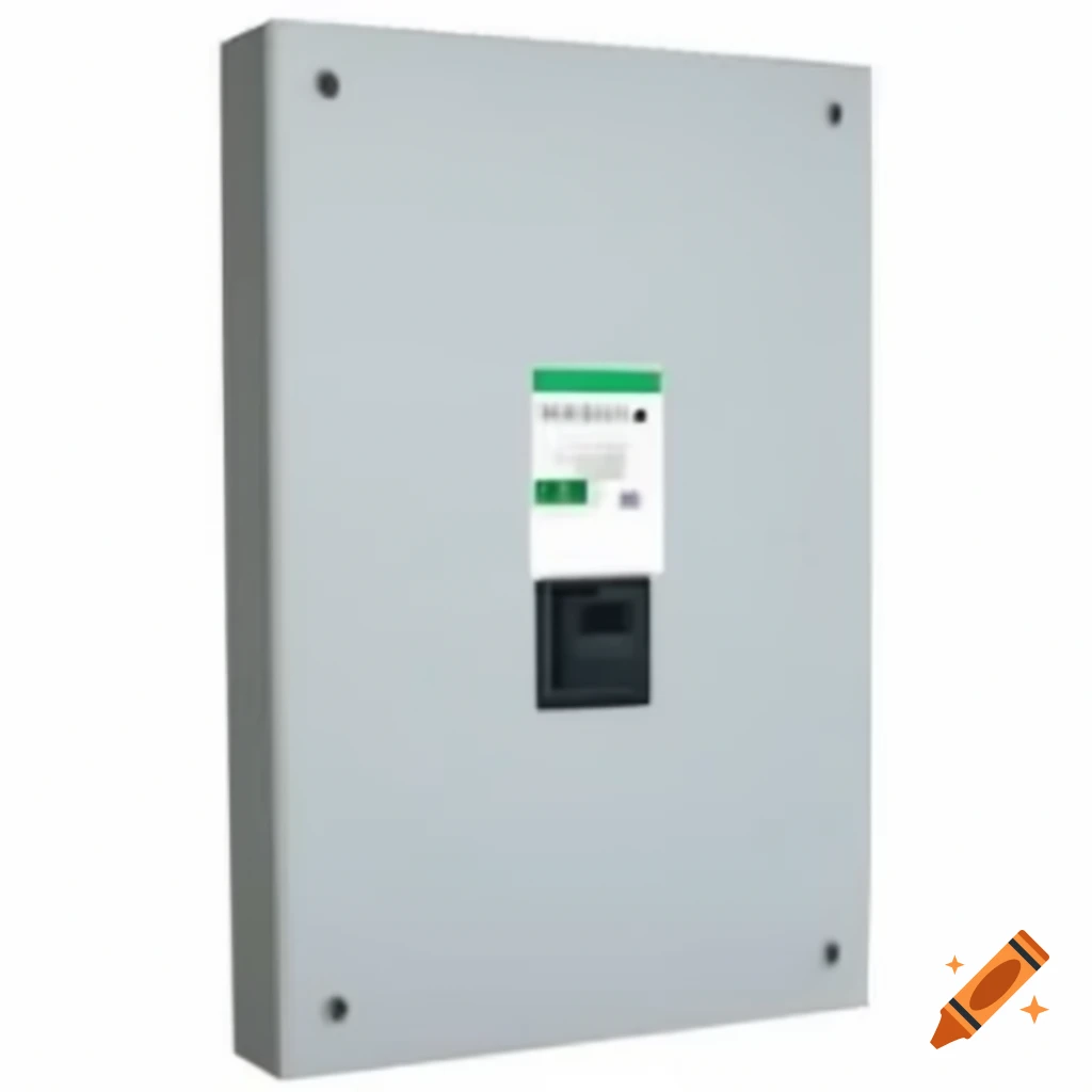 Square D electrical service panel with solar power safety sticker