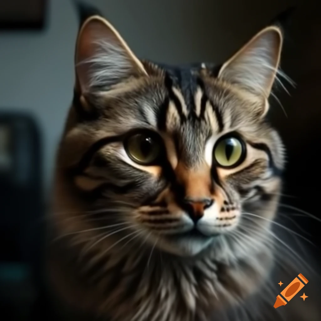Realistic depiction of a cat
