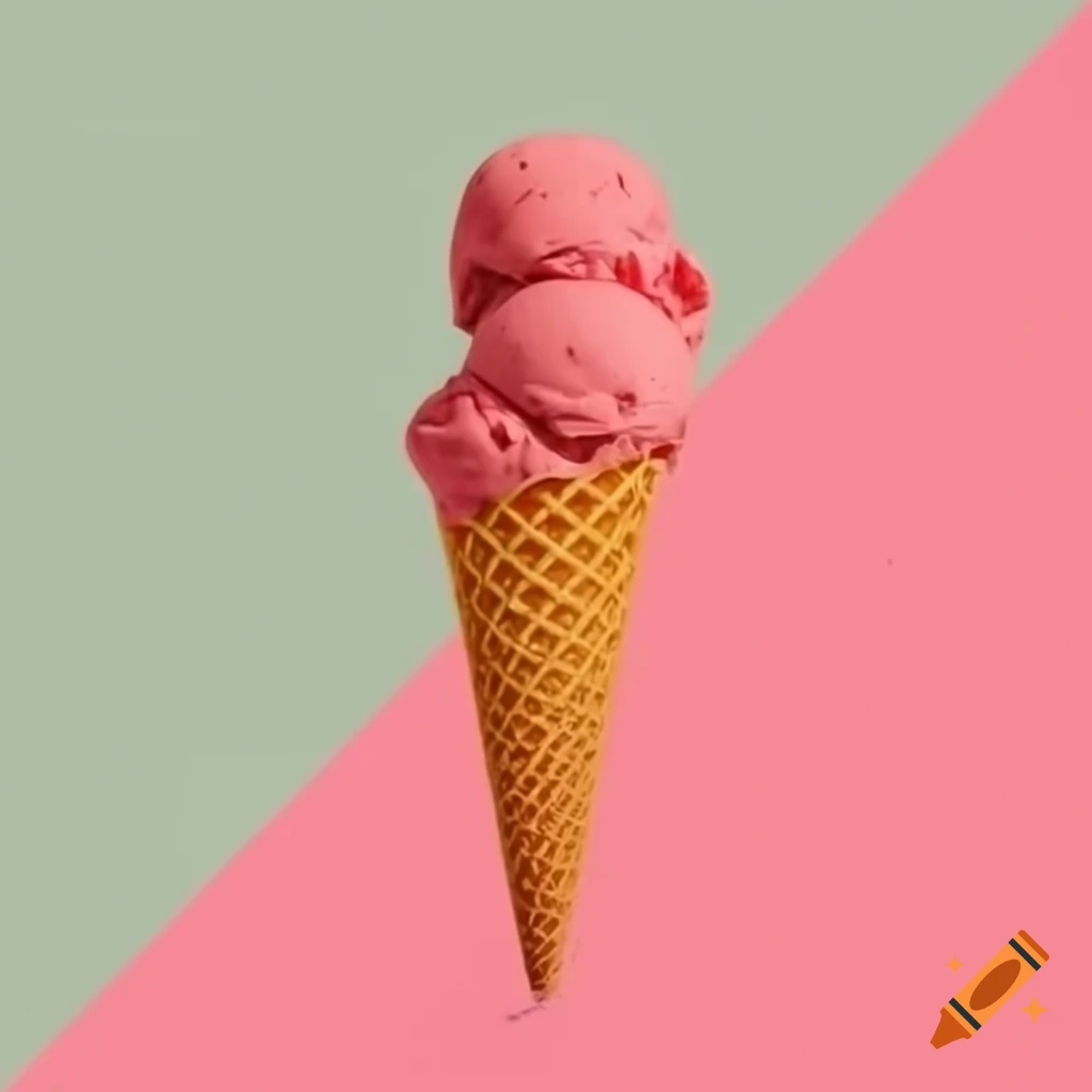 Delicious ice cream in various flavors