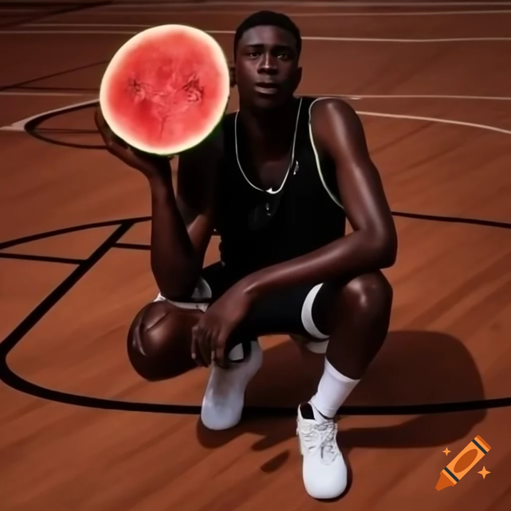 Person playing basketball outdoors