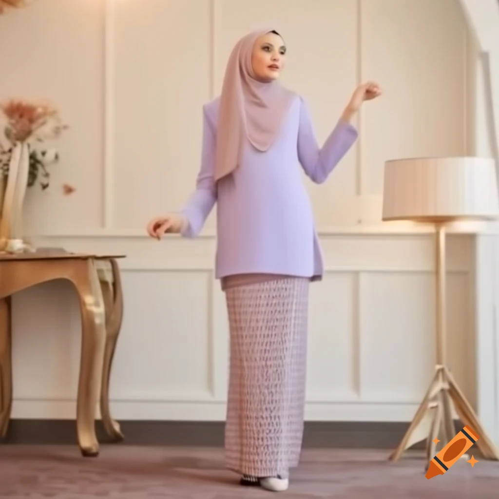 Elegant baju raya baju kurung in classy design
