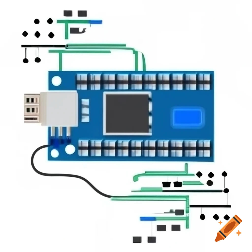 Pcb board setup with esp8266 d1 mini microcontroller and usb-c ...