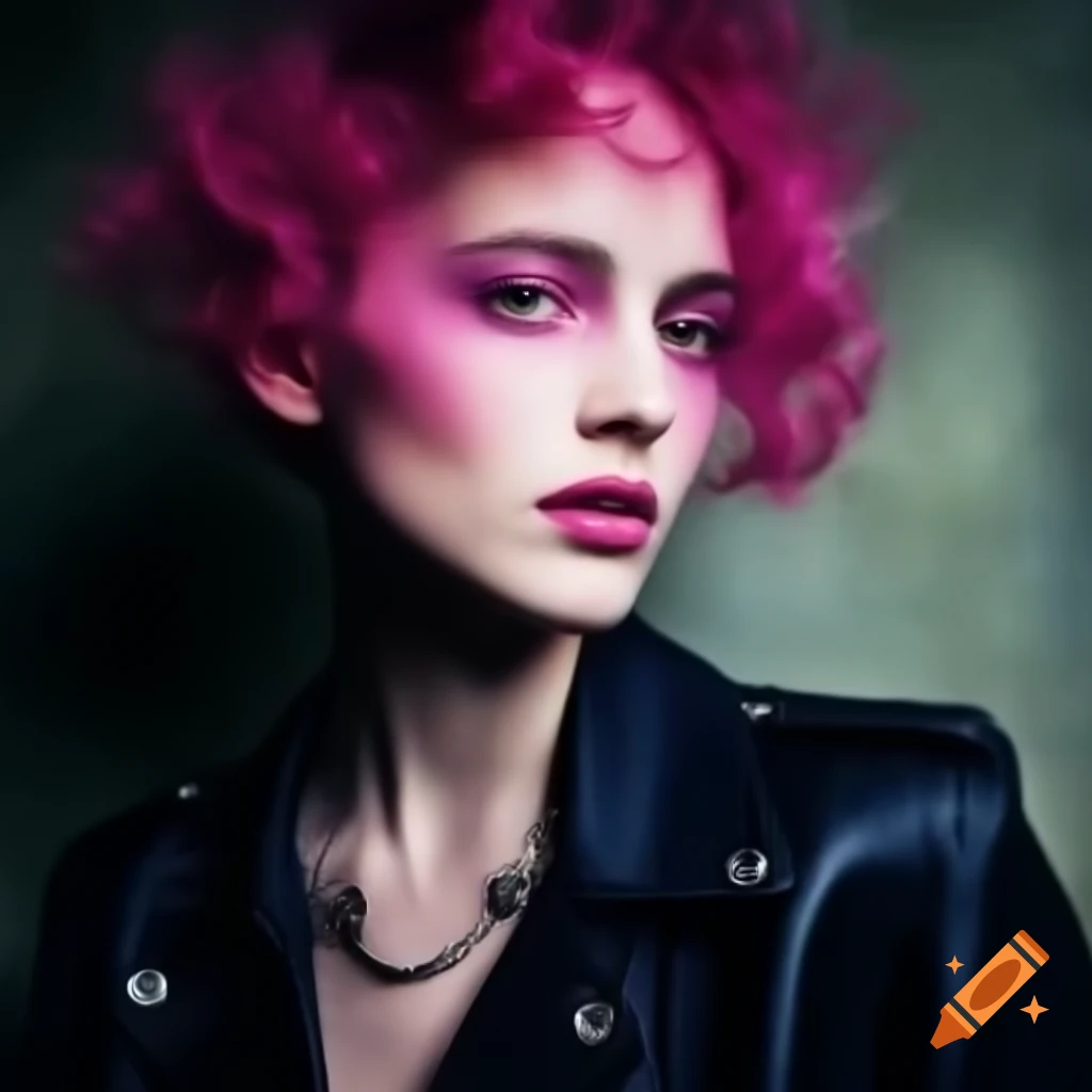 Ethereal Punk Fashion model in thierry mugler's ethereal punk style featuring bold ...