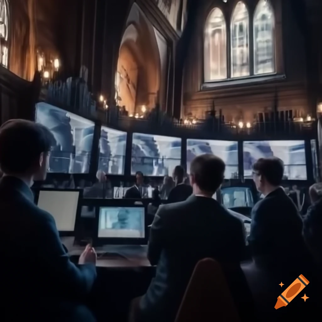 Virtual stock exchange event at Hogwarts castle during college fest