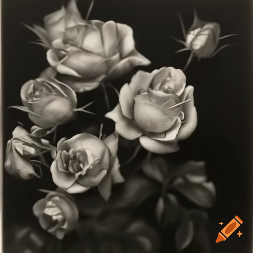 Engraving of 'Parade of Roses' by Gustave Dore and Hans Bellmer in high resolution
