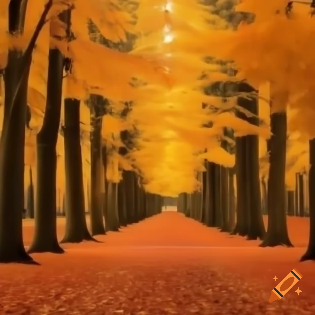 Autumn scenery with colorful foliage