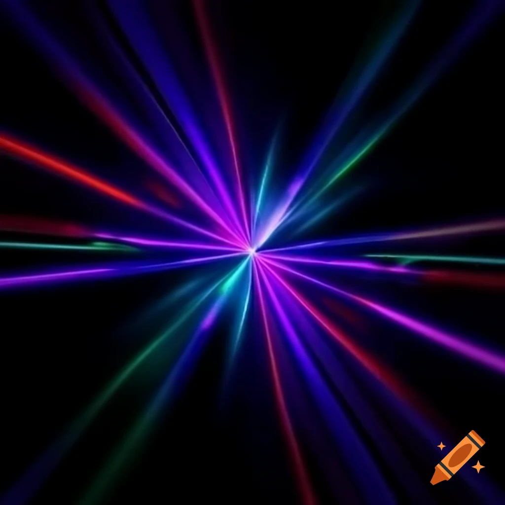 UV, violet, blue, green, and red laser lights in the dark