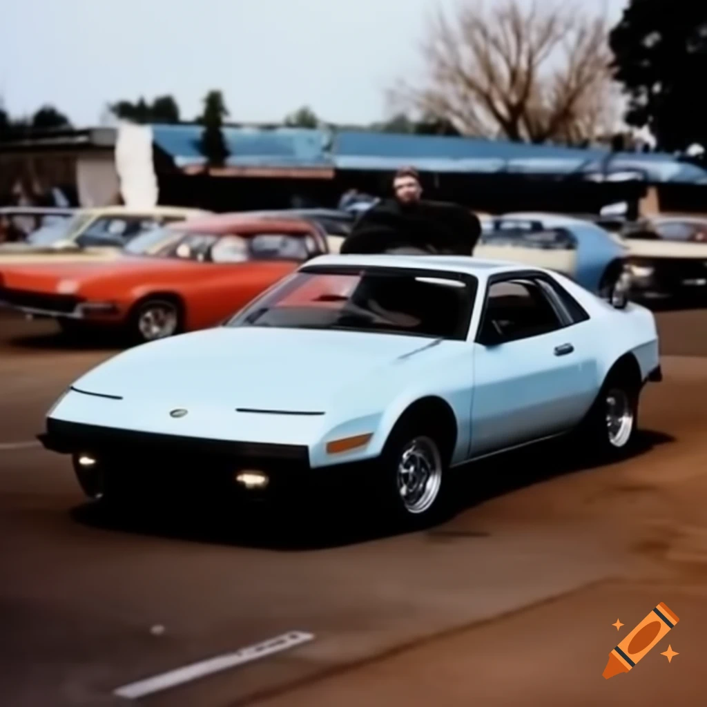 Classic 80s car showcasing vintage design
