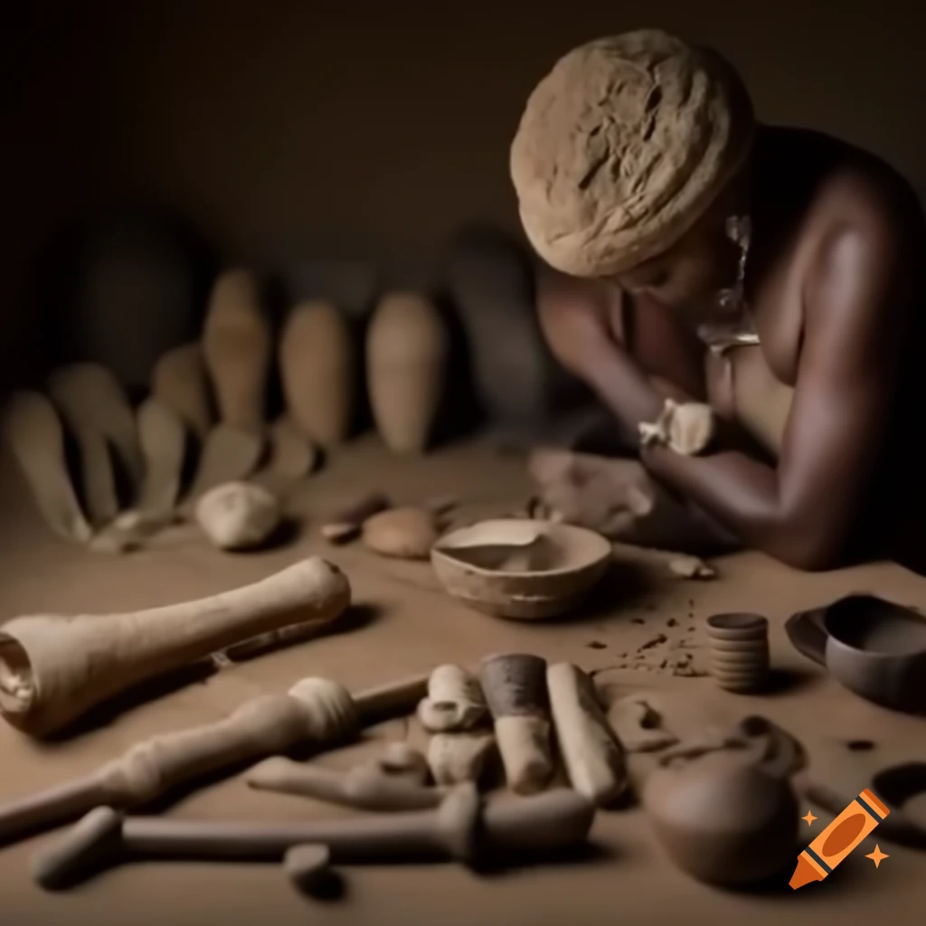 Early humans crafting tools from bones in Eastern Africa, historical study