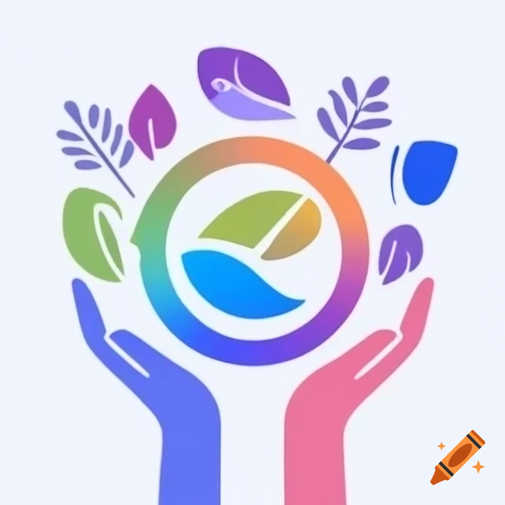 Pastel-colored logo for Hamilton Wildlife Shelter featuring flora and fauna in cupped hands