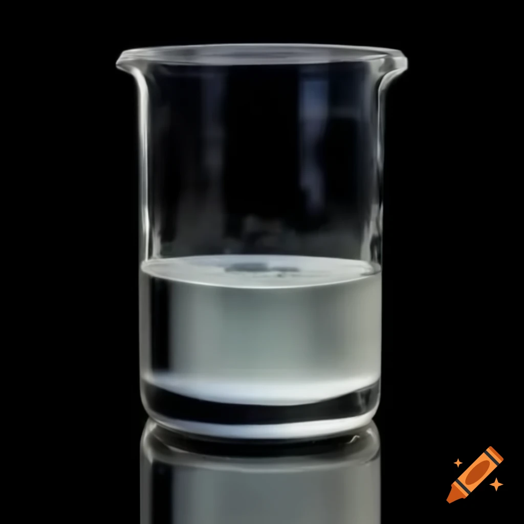 Clear transparent solution in unmarked beaker