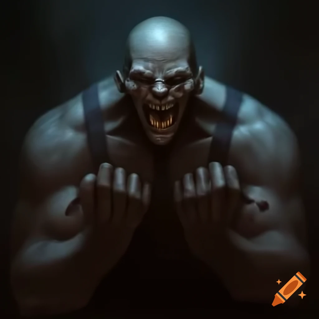 Mythical four-armed man seeking vengeance in a village