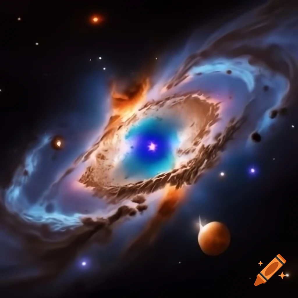 Vibrant galaxy with swirling arms of stars showcasing the beauty of the cosmos