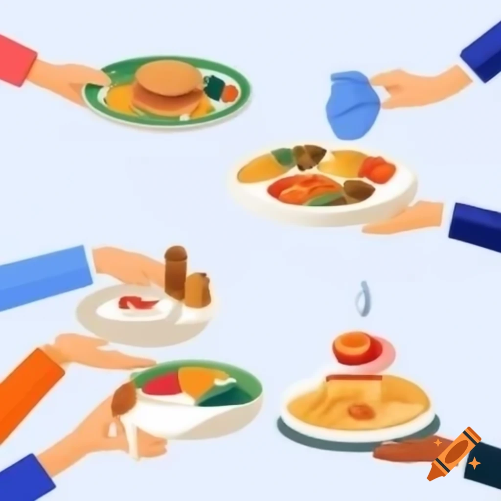 Trays of delicious meals being transferred for responsible waste disposal