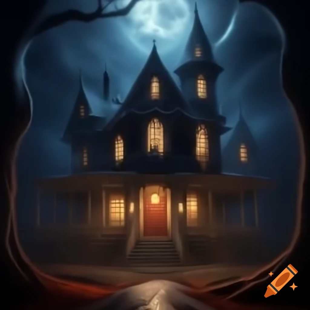 Large haunted mansion featuring portals as doors