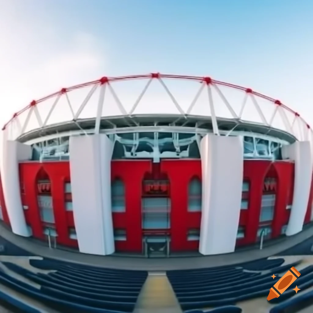 English style stadium stand featuring white and red colors