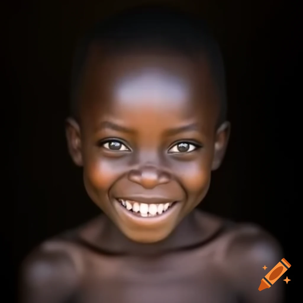 Cheerful round boy smiling brightly