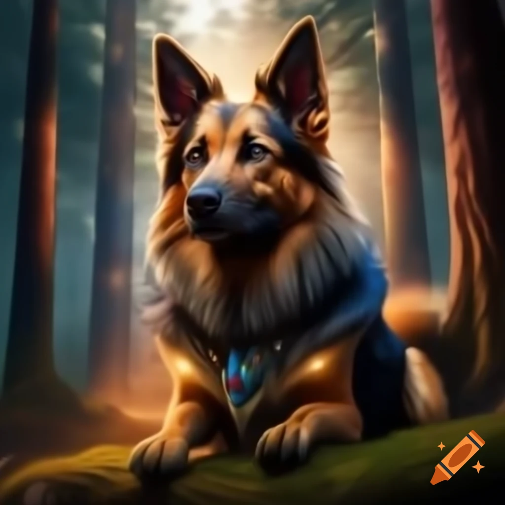 Majestic hybrid dog, Swedish Vallhund and German Shepherd mix with compact size and distinct features