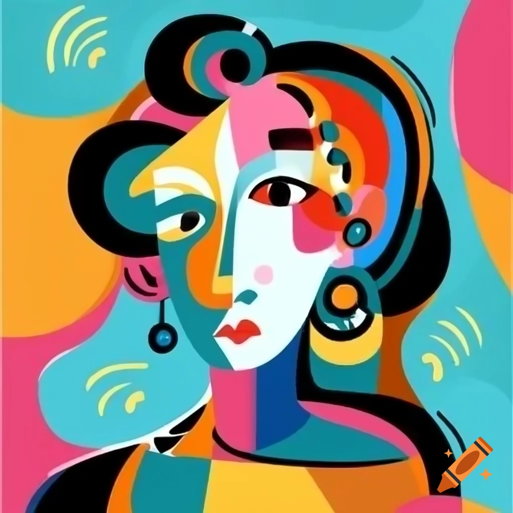 Abstract art inspired by Picasso's style