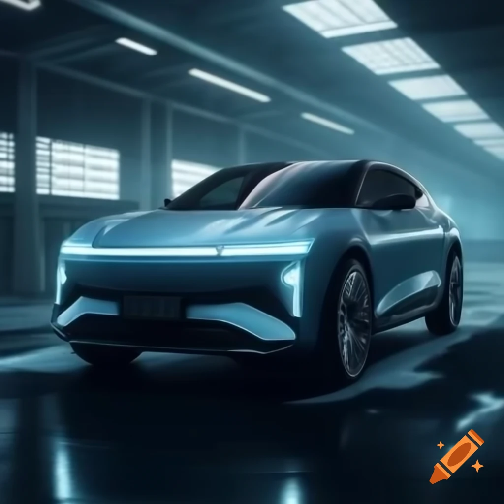 Diagram of innovative electric vehicle with self-cleaning feature