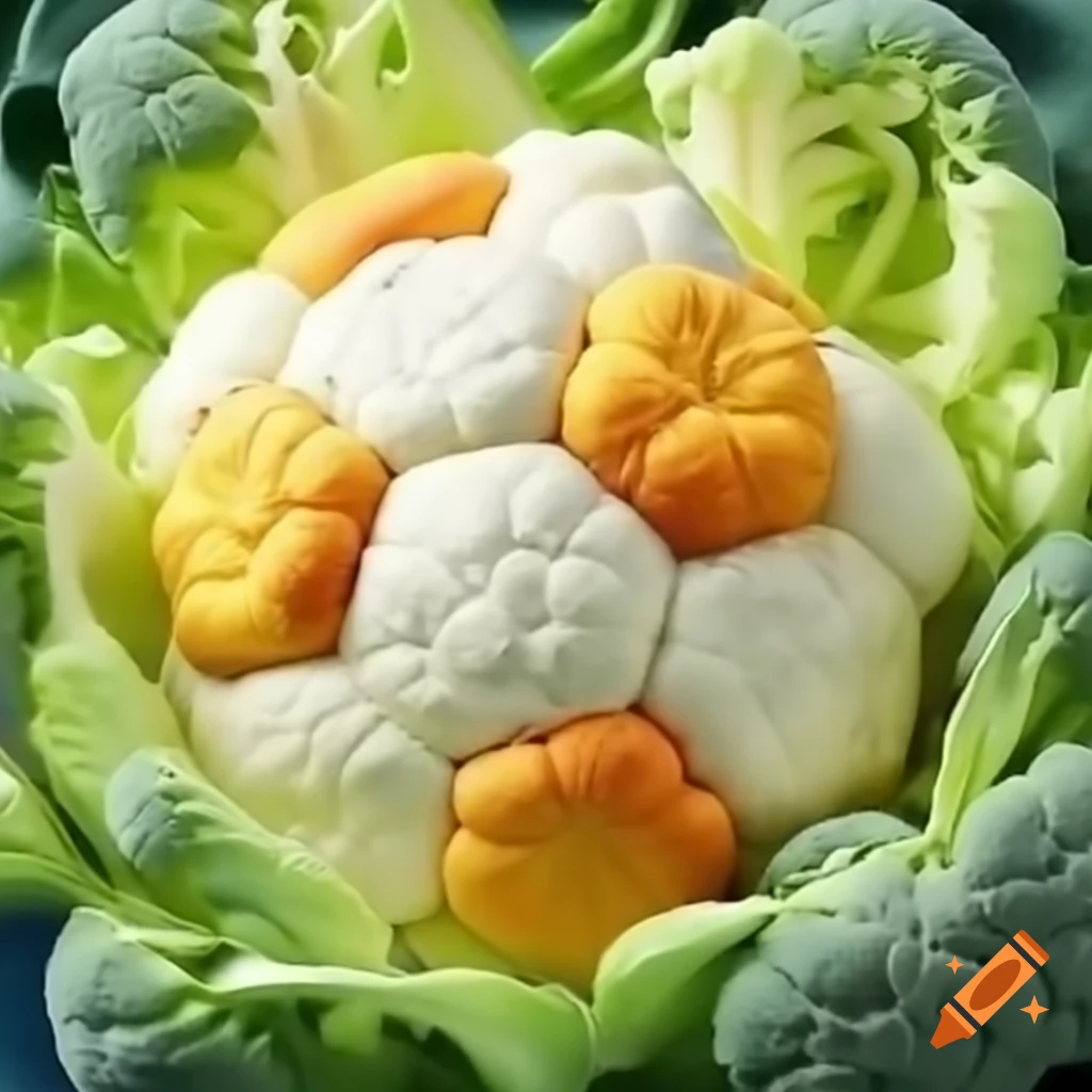 Soccer ball designed as cauliflower
