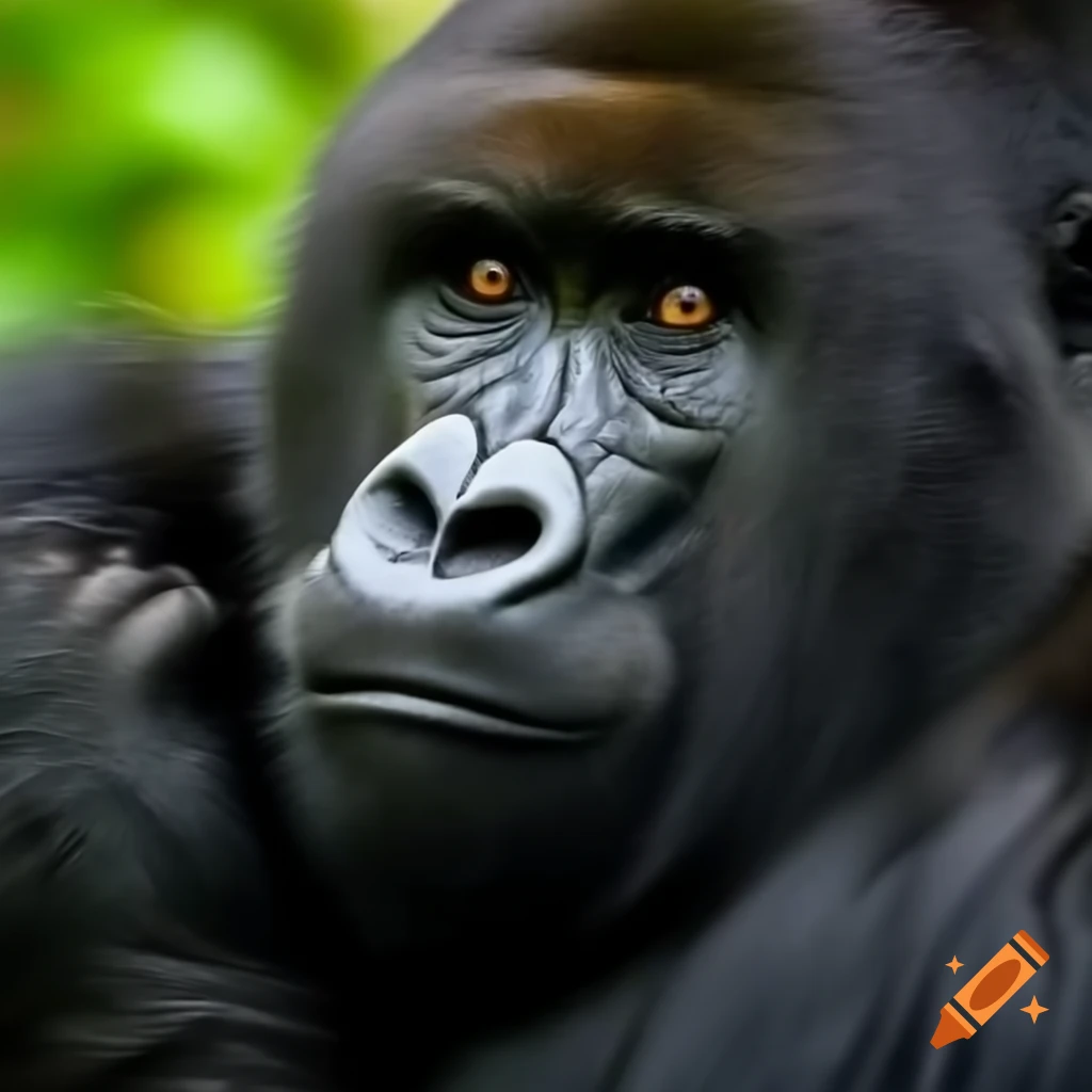 Gorilla in a natural habitat