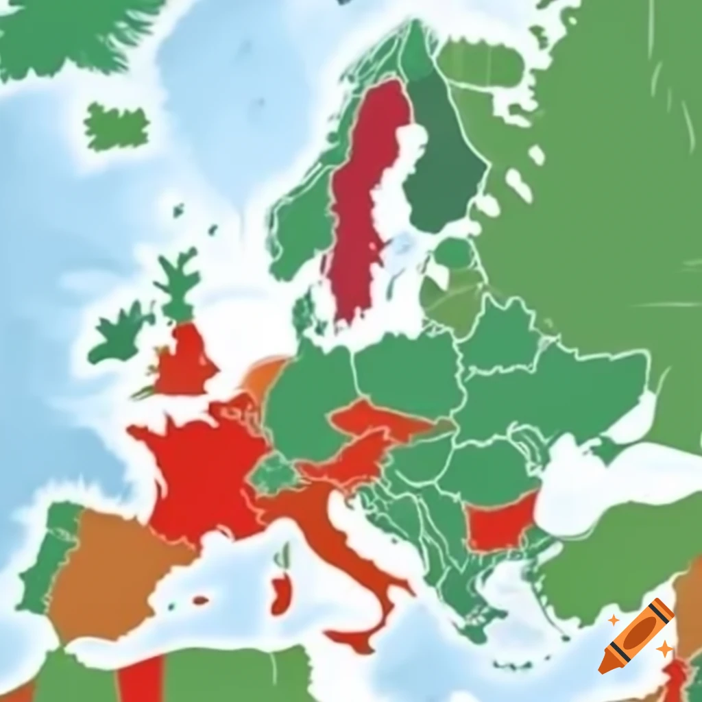 Map of Europe in 1935 highlighting Rhineland's demilitarized status with Nazi insignia
