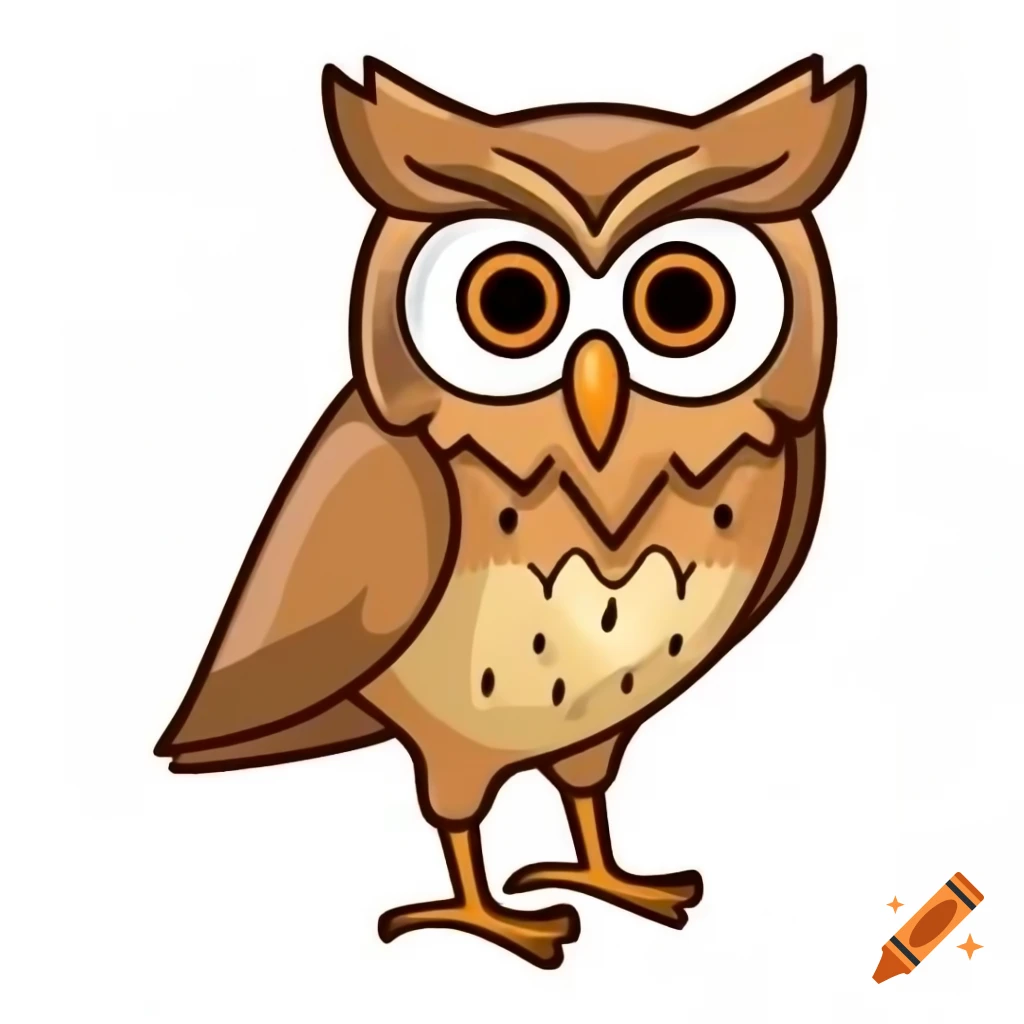 Colorful cartoon owl illustration