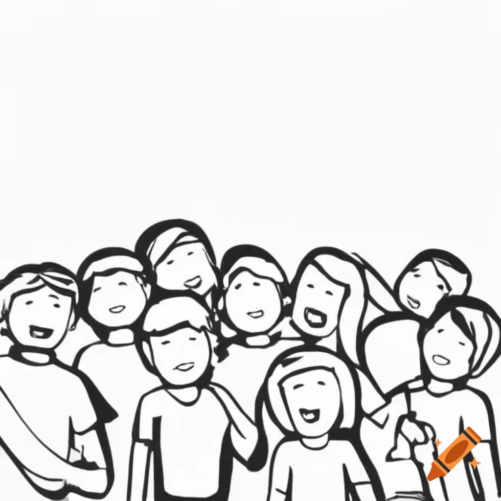 People laughing in a crowded setting