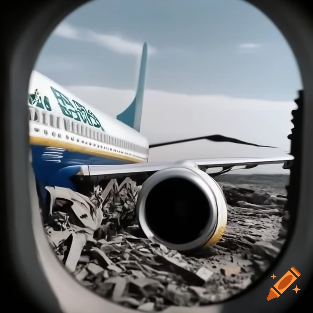 Boeing 737 descending with damaged engines