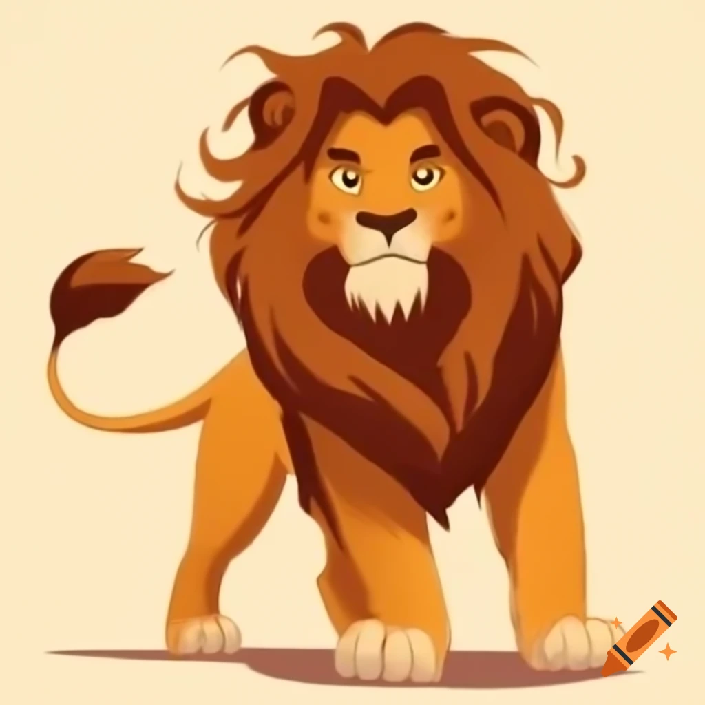 Majestic lion with golden-brown mane and piercing amber eyes