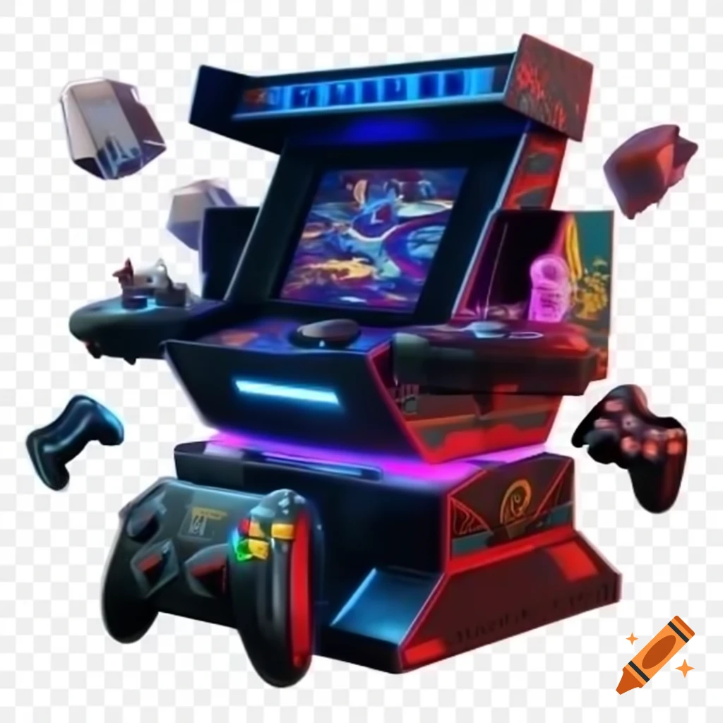Chaotic stack of various gaming controllers including fight sticks and ...