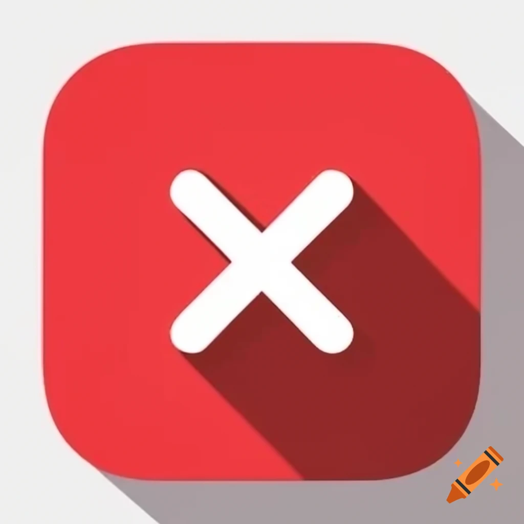 Simplistic flat 'X' icon for user interface closure, with bold intersecting lines
