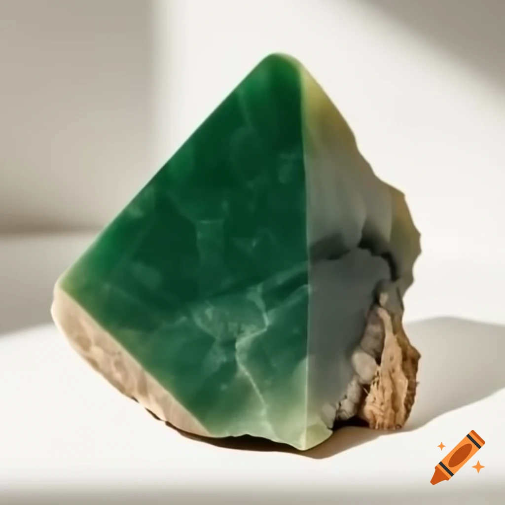 Raw green onyx stone showcasing natural patterns