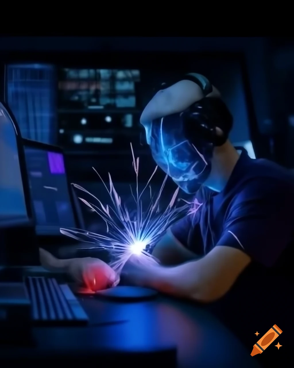 Digital recreation of theremin and plasma ball in a virtual space