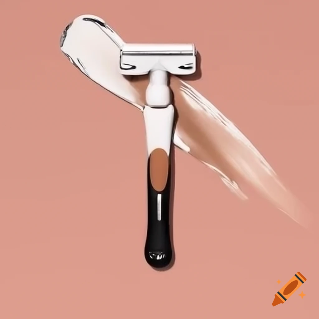 Modern feminine razor with built-in shaving cream