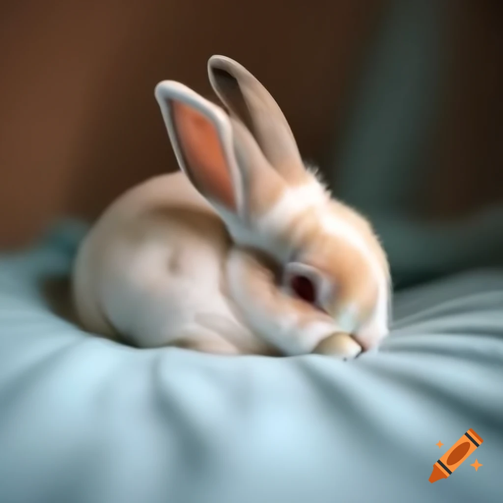 Sleeping bunny resting peacefully