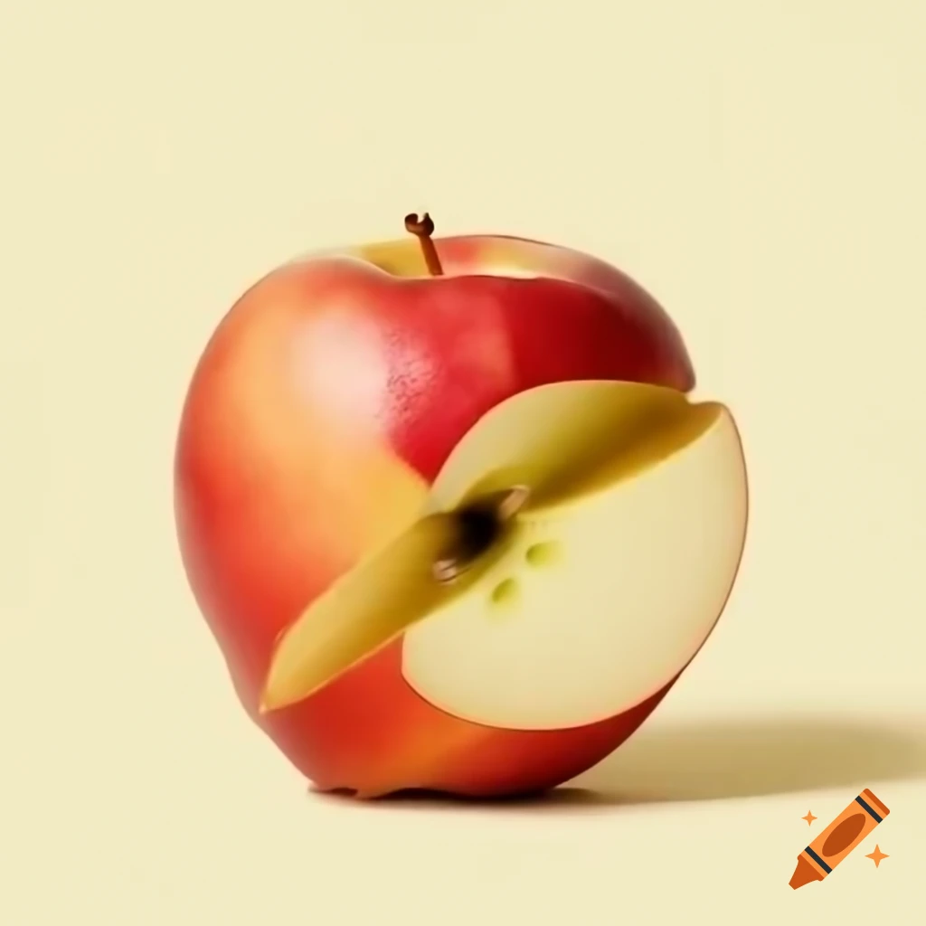Fresh red apple on white background