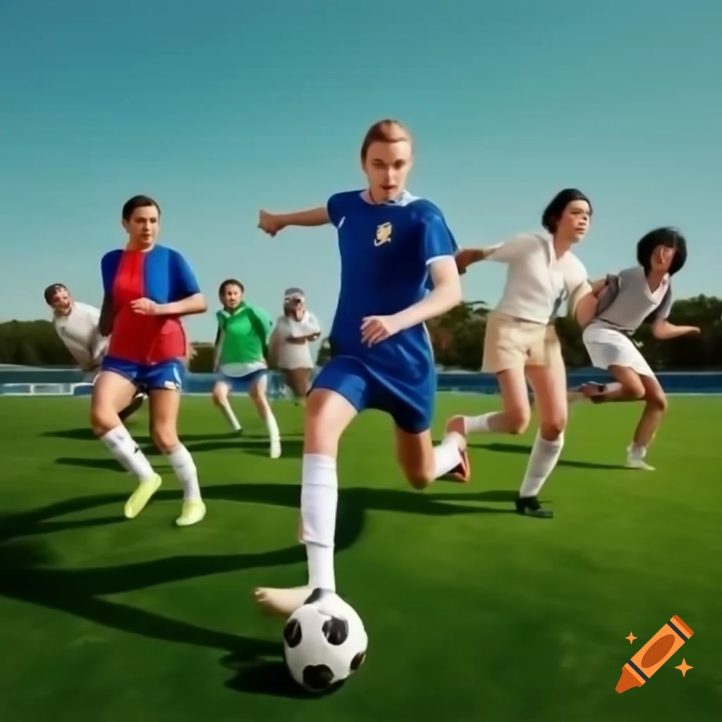 Soccer players in action designed as a competition poster