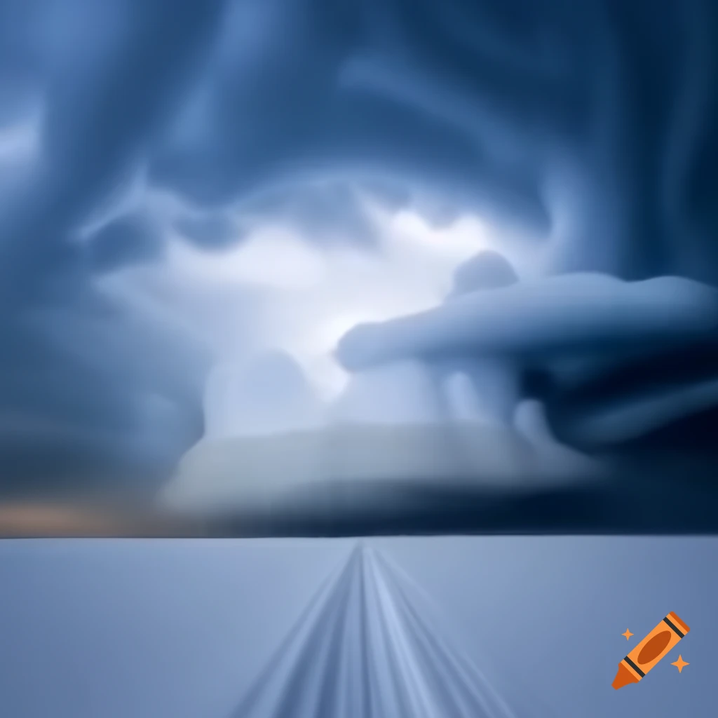 Volcanic snow storm phenomenon
