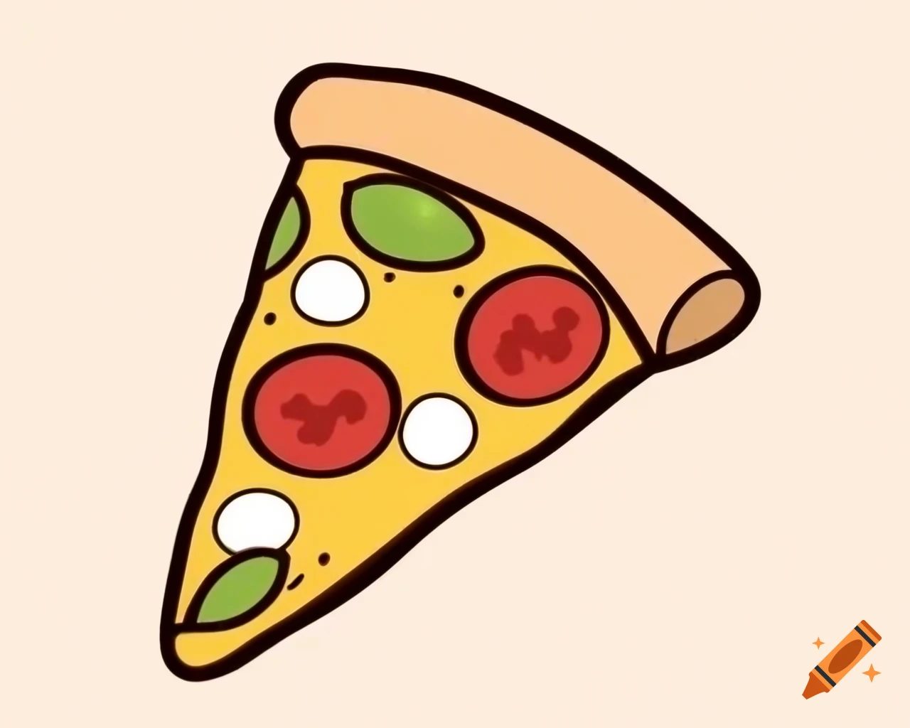 Simple slice of pizza
