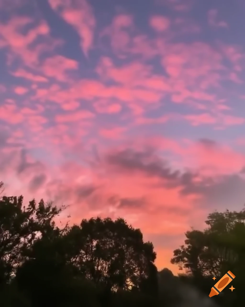 Beautiful birds in a pink morning sky
