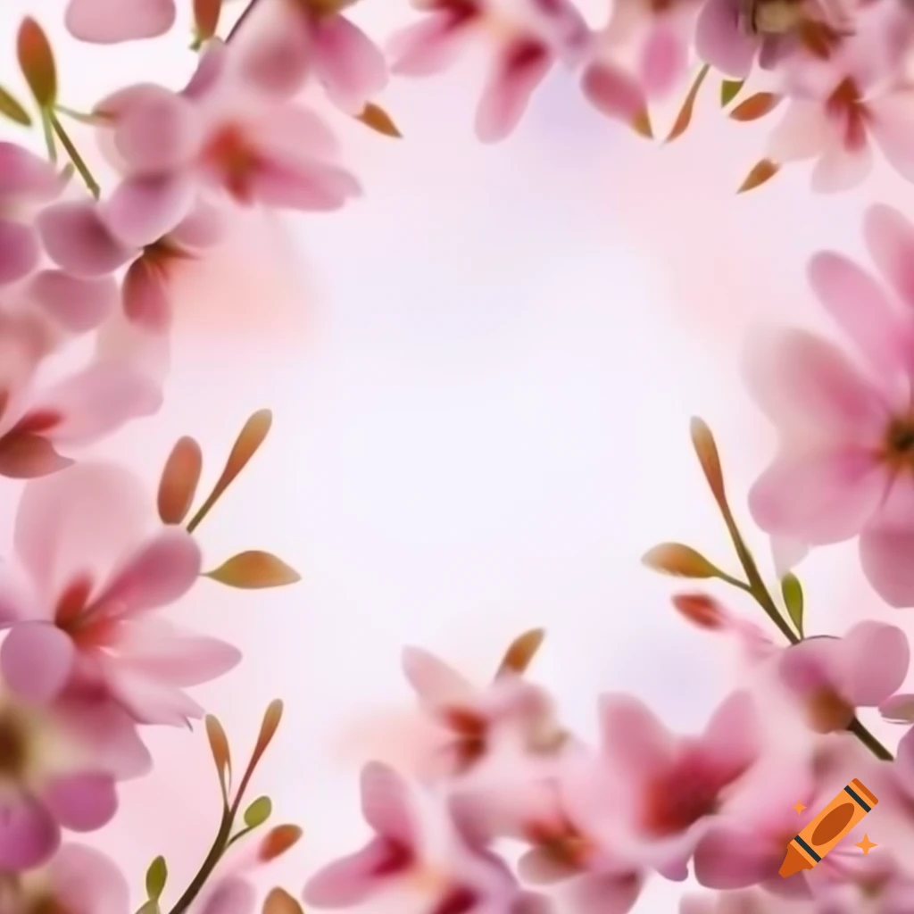Realistic depiction of spring with pink and white colors