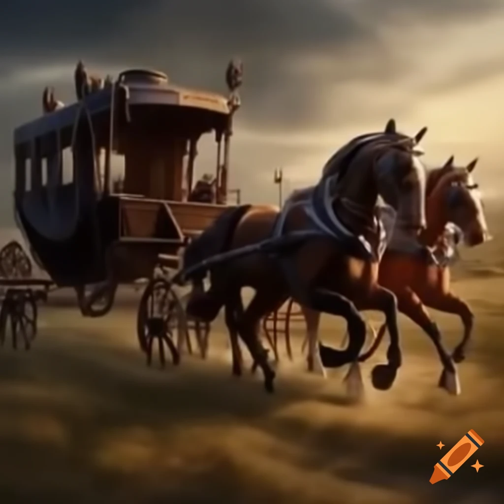 18th-century carriage overturned, symbolizing interrupted travel and history