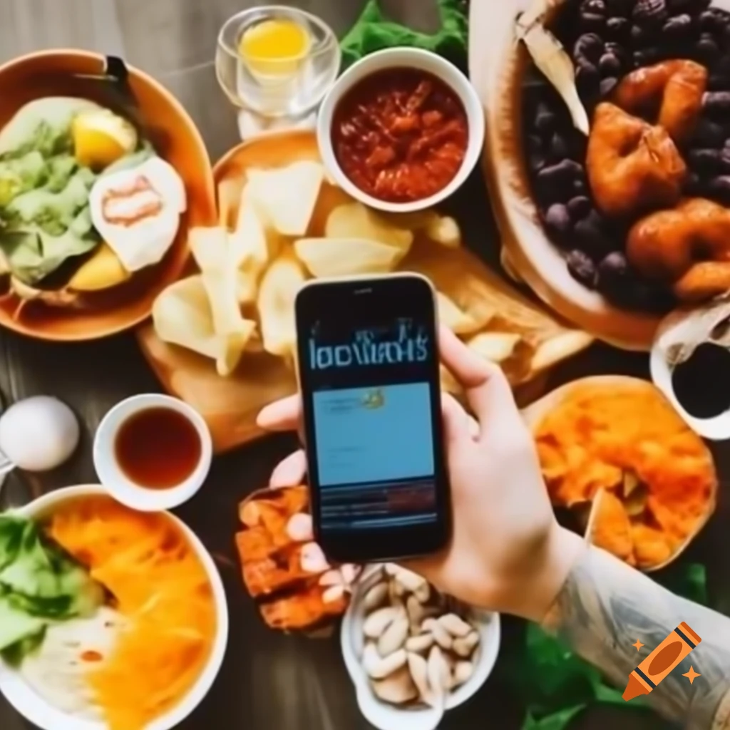 Hero section design for NutriAI mobile app featuring food recommendations
