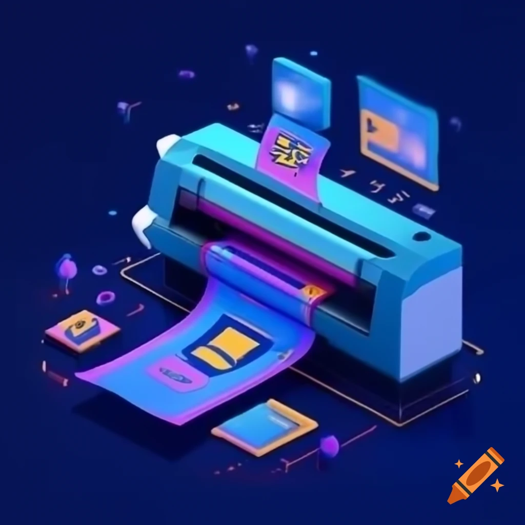 DTF printing machine in animation mode