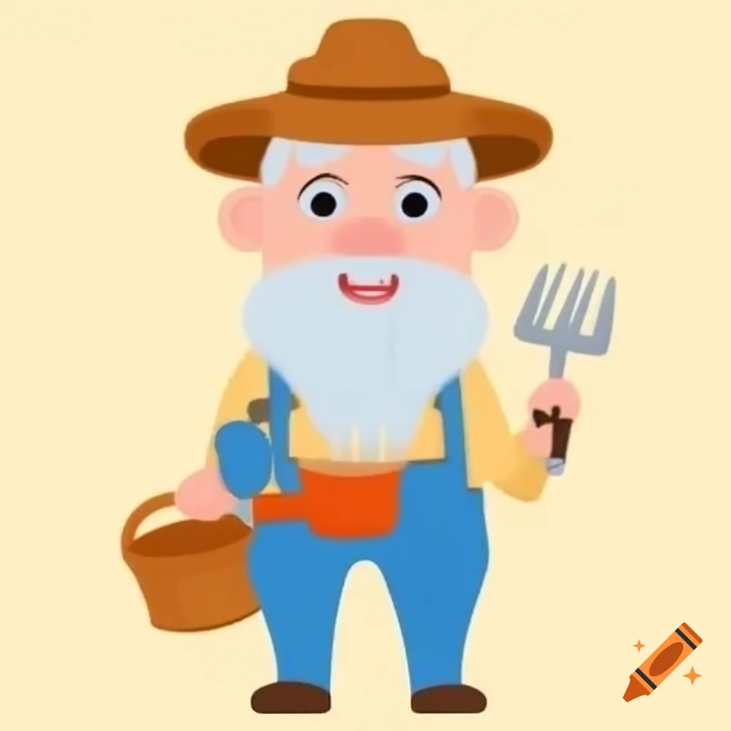 Old wise farmer sharing stories
