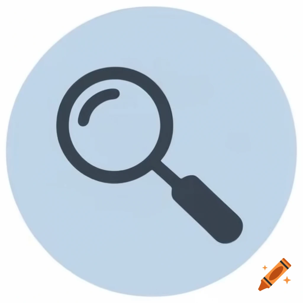 Simple pictogram of a magnifying glass