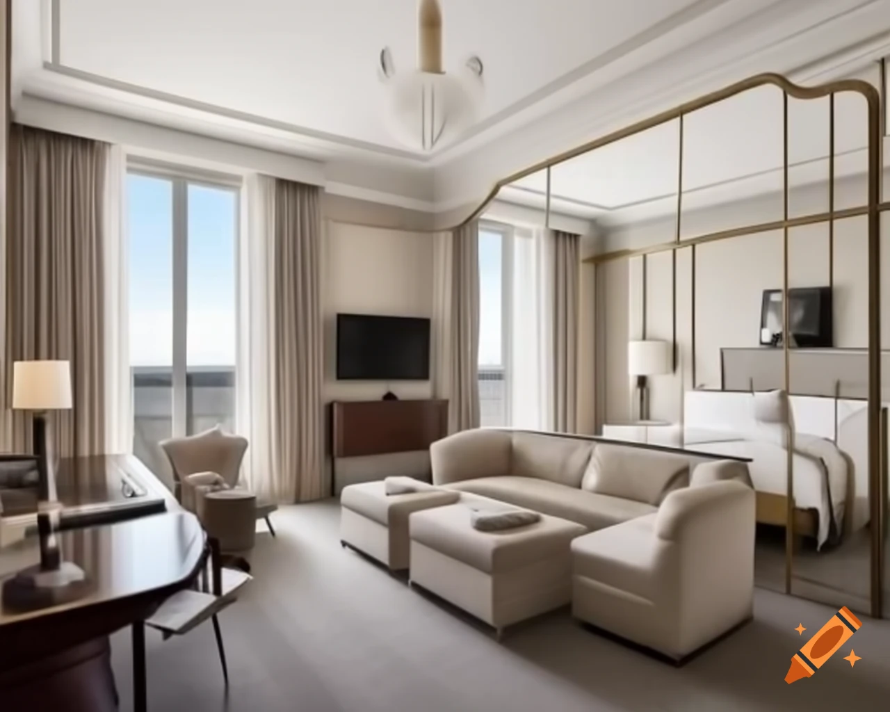 Photo inspiration: High End Hotel Room With Lake Shore View Reference: Elegantly Designed High End Hotel Rooms With Smart Technology And